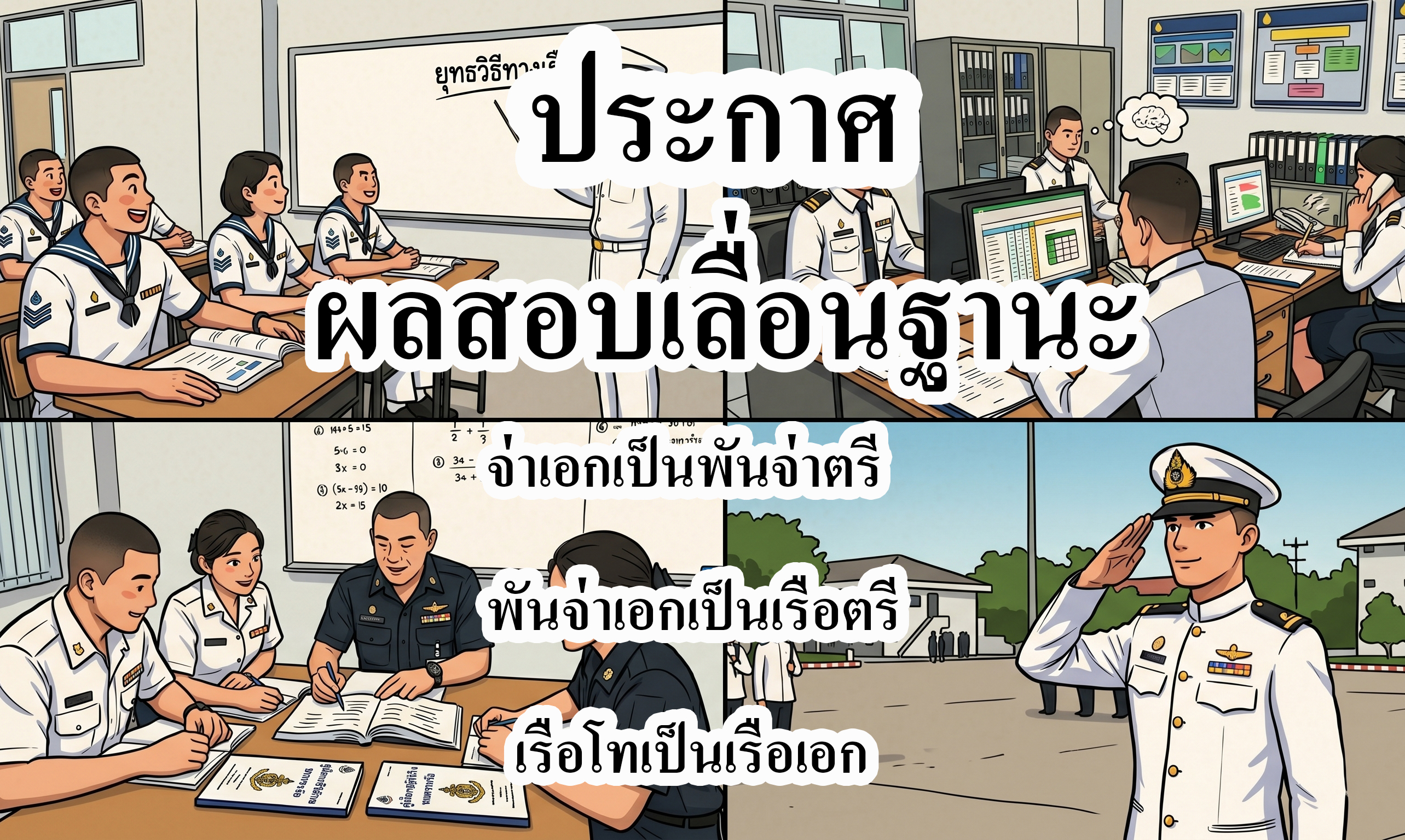 ประกาศ ผลการสอบเลื่อนฐานะ นย.